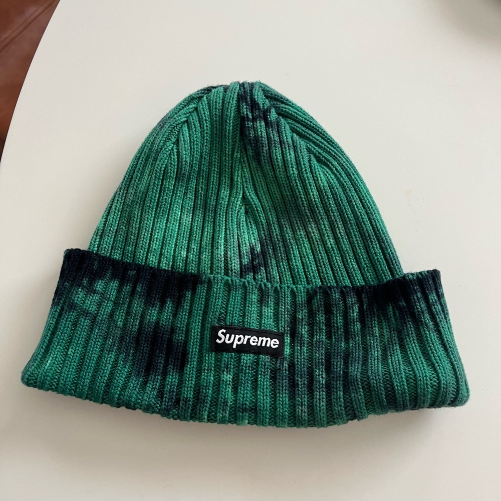Supreme Green and Black Knit Beanie